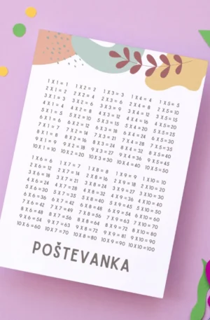 poštevanka, poštevanka do 100, poštevanka vaje, učni listi za predšolske otroke