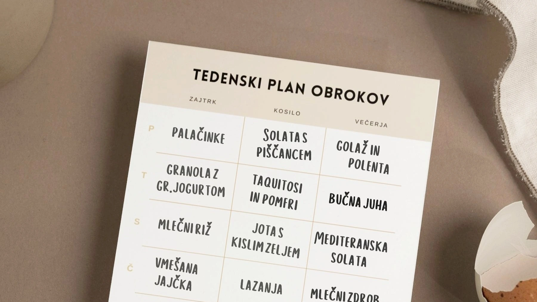 Kako preprosto načrtovati družinski tedenski jedilnik (in prihraniti čas in denar)
